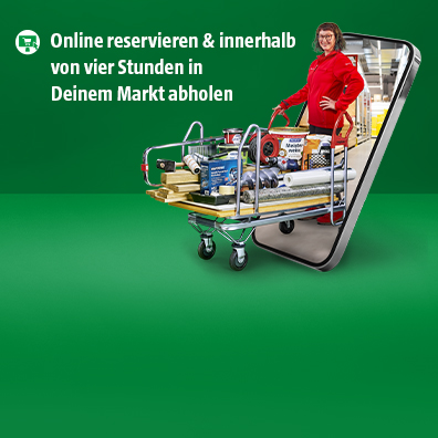 Online reservieren und innerhalb von vier Stunden in Deinem Markt abholen.