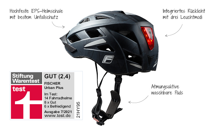 Darstellung von Extras von einem Fischer Fahrradhelm