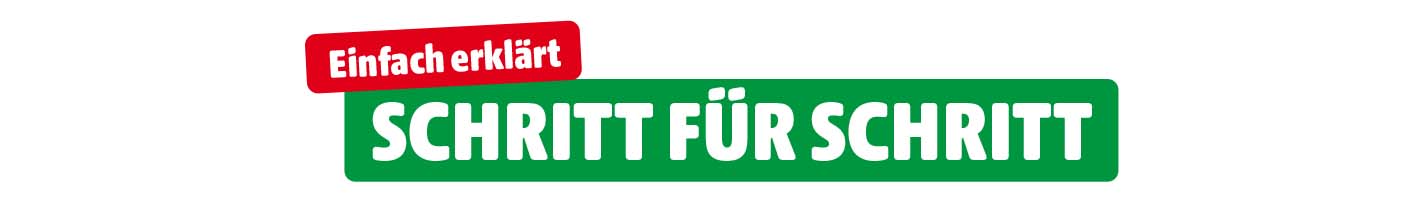Schritt für Schritt Schriftzug - Einfach erklärt für Anleitungen