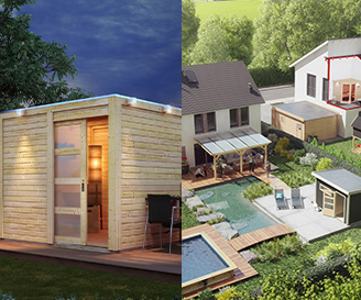 Gartenhäuser, Sauna und Gerätehäuser von Karibu in Gärten