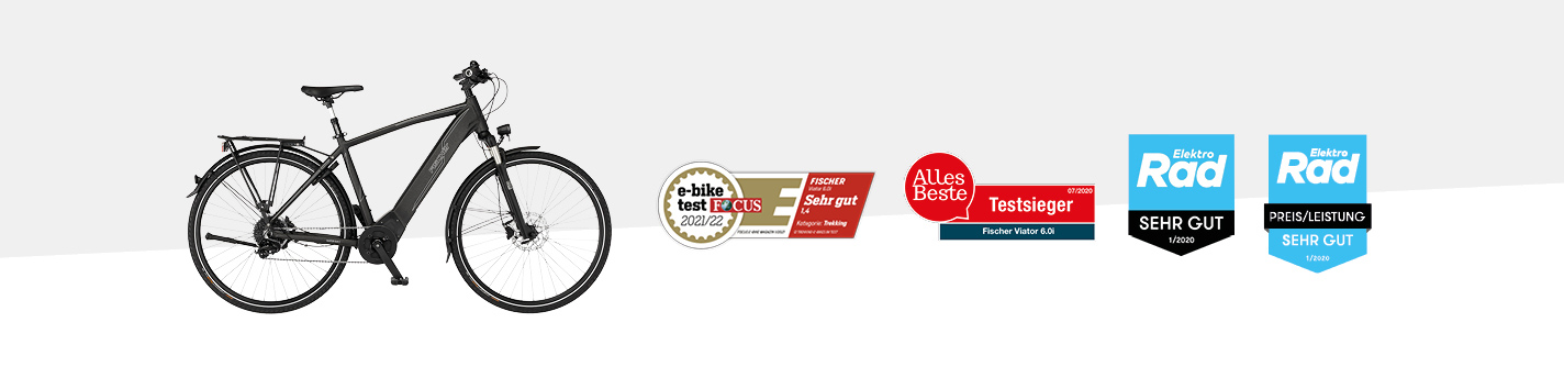 Banner mit einem Fischer Fahrrad