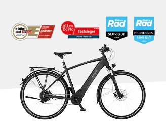 Banner mit einem Fischer Fahrrad