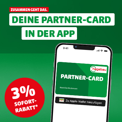 Deine digitale Partner-Card in der App mit 3% Sofortrabatt.