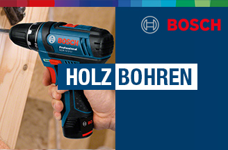 Banner von einem Bosch Holzbohrer