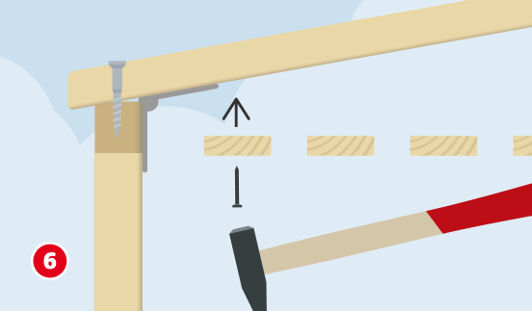 Vordach aus Holz selber bauen Schritt 6