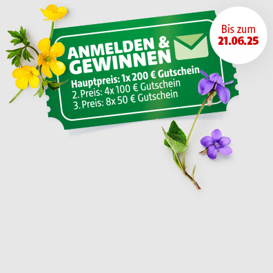 Melde dich bei unserem Newsletter an und gewinne eine hagebau Gutschein