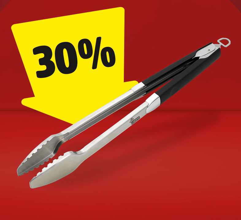Beim Kauf einer Grillzange mit unseren App Coupons sparen
