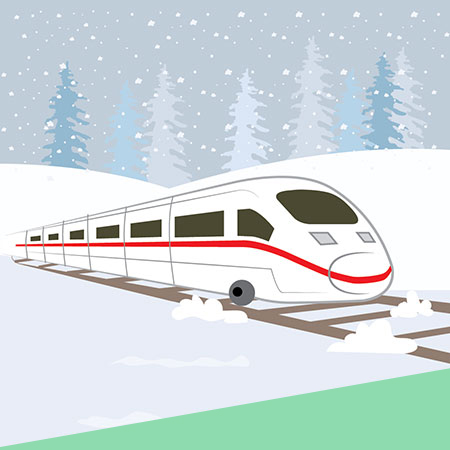 Deutsche Bahn im Winter