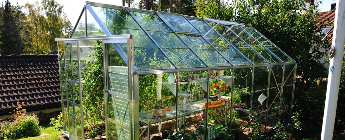 Gewächshaus im Garten
