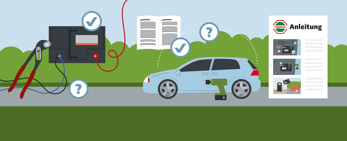 Autobatterie leer - schnell und einfach Batterie des Autos