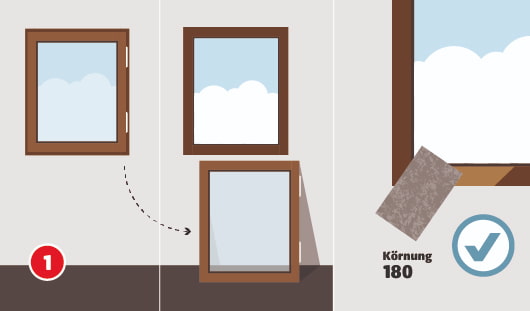 Fenster streichen Schritt 1