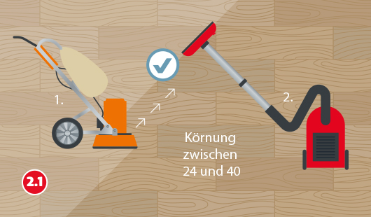 Parkett abschleifen Schritt 2-1