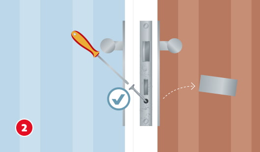 Türschloss wechseln Schritt 2