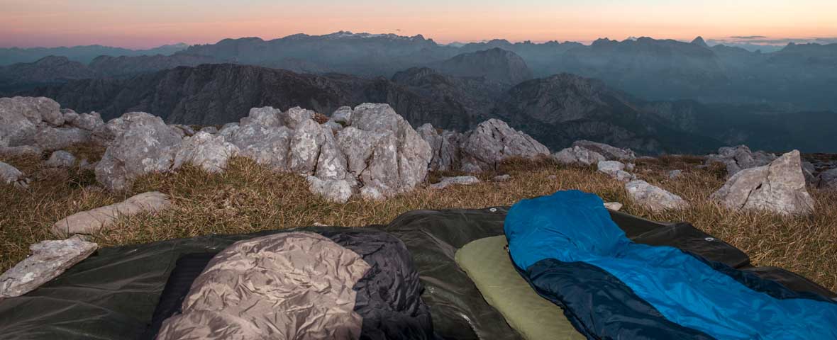 Schlafsäcke in der Natur