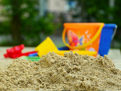 Sand spielplatz im Garten